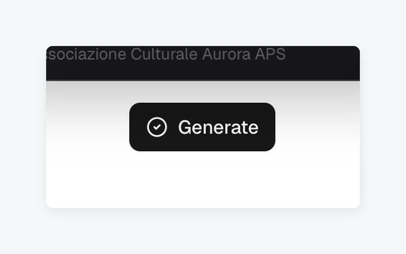 Il pulsante Generate nel Pass Editor
